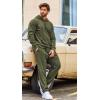 COOFANDY Men’s Tracksuit 2 Piece Set Hoodie Sweatsuits Athletic Jogging Suits Casual Sports Outfits(Olive Green)