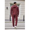 COOFANDY Men’s Tracksuit 2 Piece Set Hoodie Sweatsuits Athletic Jogging Suits Casual Sports Outfits(Wine Red)