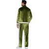 COOFANDY Mens Tracksuit 2 Piece Set Velour Sweatsuit Jogging Suits Full Zip Jacket Pants Outfits(Army Green)