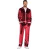 COOFANDY Mens Tracksuit 2 Piece Set Velour Sweatsuit Jogging Suits Full Zip Jacket Pants Outfits(Burgundy)