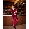 COOFANDY Mens Tracksuit 2 Piece Set Velour Sweatsuit Jogging Suits Full Zip Jacket Pants Outfits(Burgundy)