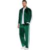 COOFANDY Mens Tracksuit 2 Piece Set Velour Sweatsuit Jogging Suits Full Zip Jacket Pants Outfits(Evergreen)