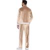 COOFANDY Mens Tracksuit 2 Piece Set Velour Sweatsuit Jogging Suits Full Zip Jacket Pants Outfits(Light Khaki)