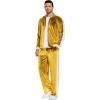 COOFANDY Mens Tracksuit 2 Piece Set Velour Sweatsuit Jogging Suits Full Zip Jacket Pants Outfits(Medium Yellow)