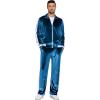 COOFANDY Mens Tracksuit 2 Piece Set Velour Sweatsuit Jogging Suits Full Zip Jacket Pants Outfits(Royal Blue)