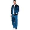 COOFANDY Mens Tracksuit 2 Piece Set Velour Sweatsuit Jogging Suits Full Zip Jacket Pants Outfits(Royal Blue)