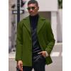 COOFANDY Mens Trench Coat Notched Collar Single Breasted Peacoat Winter Overcoat With Pockets(Army Green)