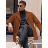COOFANDY Mens Trench Coat Notched Collar Single Breasted Peacoat Winter Overcoat With Pockets(Brown)