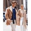 COOFANDY Mens Trench Coat Notched Collar Single Breasted Peacoat Winter Overcoat With Pockets(Camel)