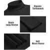 COOFANDY Men’s Turtle Neck Shirts High Neck Mock Neck T Shirts Long Sleeve Slim Fit Sweater Casual Thermal Pullover(Black)