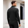 COOFANDY Men’s Turtleneck Sweater Slim Fit Lightweight Basic Ribbed Sweaters(01-black)