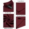 COOFANDY Men’s Turtleneck Sweater Slim Fit Lightweight Basic Ribbed Sweaters(Wine Red)