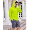 COOFANDY Mens UPF 50+ Hoodie Shirts Long Sleeve Rash Guard Sun Protection Fishing Shirts Lightweight Quick Dry Hoodies(Fluorescent Green)