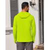 COOFANDY Mens UPF 50+ Hoodie Shirts Long Sleeve Rash Guard Sun Protection Fishing Shirts Lightweight Quick Dry Hoodies(Fluorescent Green)