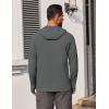COOFANDY Mens UPF 50+ Hoodie Shirts Long Sleeve Rash Guard Sun Protection Fishing Shirts Lightweight Quick Dry Hoodies(Gray)