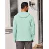 COOFANDY Mens UPF 50+ Hoodie Shirts Long Sleeve Rash Guard Sun Protection Fishing Shirts Lightweight Quick Dry Hoodies(Mint Green)