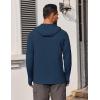 COOFANDY Mens UPF 50+ Hoodie Shirts Long Sleeve Rash Guard Sun Protection Fishing Shirts Lightweight Quick Dry Hoodies(Navy Blue)