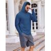 COOFANDY Mens UPF 50+ Hoodie Shirts Long Sleeve Rash Guard Sun Protection Fishing Shirts Lightweight Quick Dry Hoodies(Ocean Blue)