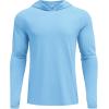 COOFANDY Mens UPF 50+ Hoodie Shirts Long Sleeve Rash Guard Sun Protection Fishing Shirts Lightweight Quick Dry Hoodies(Sky Blue)