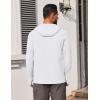 COOFANDY Mens UPF 50+ Hoodie Shirts Long Sleeve Rash Guard Sun Protection Fishing Shirts Lightweight Quick Dry Hoodies(White)