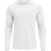 COOFANDY Mens UPF 50+ Hoodie Shirts Long Sleeve Rash Guard Sun Protection Fishing Shirts Lightweight Quick Dry Hoodies(White)