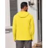 COOFANDY Mens UPF 50+ Hoodie Shirts Long Sleeve Rash Guard Sun Protection Fishing Shirts Lightweight Quick Dry Hoodies(Yellow)
