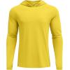 COOFANDY Mens UPF 50+ Hoodie Shirts Long Sleeve Rash Guard Sun Protection Fishing Shirts Lightweight Quick Dry Hoodies(Yellow)