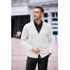 COOFANDY Men’s V Neck Cardigan Sweater Casual Lightweight Button Down Knitted Cardigan Sweater(All White)