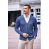 COOFANDY Men’s V Neck Cardigan Sweater Casual Lightweight Button Down Knitted Cardigan Sweater(Blue)