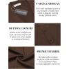 COOFANDY Men’s V Neck Cardigan Sweater Casual Lightweight Button Down Knitted Cardigan Sweater(Brown)