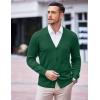 COOFANDY Men’s V Neck Cardigan Sweater Casual Lightweight Button Down Knitted Cardigan Sweater(Green)