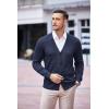 COOFANDY Men’s V Neck Cardigan Sweater Casual Lightweight Button Down Knitted Cardigan Sweater(Navy Blue)