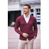 COOFANDY Men’s V Neck Cardigan Sweater Casual Lightweight Button Down Knitted Cardigan Sweater(Wine Red)