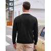 COOFANDY Mens V Neck Dress Sweater Knit Long Sleeve Slim Fit Sweaters Fashion Pullover Sweater(Black)