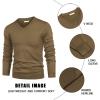 COOFANDY Mens V Neck Dress Sweater Knit Long Sleeve Slim Fit Sweaters Fashion Pullover Sweater(Brown)