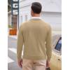 COOFANDY Mens V Neck Dress Sweater Knit Long Sleeve Slim Fit Sweaters Fashion Pullover Sweater(Cream-colored)