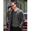 COOFANDY Mens V Neck Dress Sweater Knit Long Sleeve Slim Fit Sweaters Fashion Pullover Sweater(Dark Gray)