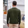 COOFANDY Mens V Neck Dress Sweater Knit Long Sleeve Slim Fit Sweaters Fashion Pullover Sweater(Deep Army Green)