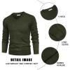 COOFANDY Mens V Neck Dress Sweater Knit Long Sleeve Slim Fit Sweaters Fashion Pullover Sweater(Deep Army Green)