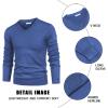 COOFANDY Mens V Neck Dress Sweater Knit Long Sleeve Slim Fit Sweaters Fashion Pullover Sweater(Denim Blue)