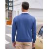 COOFANDY Mens V Neck Dress Sweater Knit Long Sleeve Slim Fit Sweaters Fashion Pullover Sweater(Denim Blue)