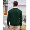 COOFANDY Mens V Neck Dress Sweater Knit Long Sleeve Slim Fit Sweaters Fashion Pullover Sweater(Green)
