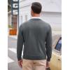 COOFANDY Mens V Neck Dress Sweater Knit Long Sleeve Slim Fit Sweaters Fashion Pullover Sweater(Grey)