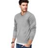 COOFANDY Mens V Neck Dress Sweater Knit Long Sleeve Slim Fit Sweaters Fashion Pullover Sweater(Light Grey)
