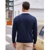 COOFANDY Mens V Neck Dress Sweater Knit Long Sleeve Slim Fit Sweaters Fashion Pullover Sweater(Navy Blue)