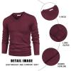 COOFANDY Mens V Neck Dress Sweater Knit Long Sleeve Slim Fit Sweaters Fashion Pullover Sweater(Purplish Red)