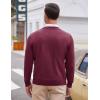 COOFANDY Mens V Neck Dress Sweater Knit Long Sleeve Slim Fit Sweaters Fashion Pullover Sweater(Purplish Red)