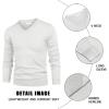 COOFANDY Mens V Neck Dress Sweater Knit Long Sleeve Slim Fit Sweaters Fashion Pullover Sweater(White)
