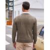 COOFANDY Mens V Neck Dress Sweater Knit Long Sleeve Slim Fit Sweaters Fashion Pullover Sweater(White-brown)