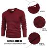 COOFANDY Mens V Neck Dress Sweater Knit Long Sleeve Slim Fit Sweaters Fashion Pullover Sweater(Wine Red)